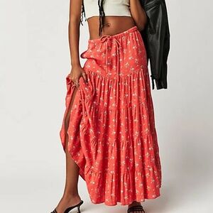 Free People Nova Tiered Maxi Skirt Medium